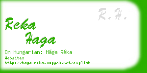 reka haga business card