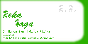 reka haga business card